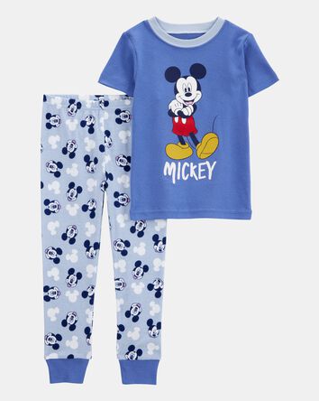 Enfant en bas &acirc;ge Pyjama 2 pi&egrave;ces en coton ajust&eacute; imprim&eacute; Disney&copy; Mickey Mouse - Bleu, 