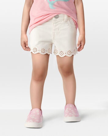 Toddler Iconic Eyelet Short - Cream, 