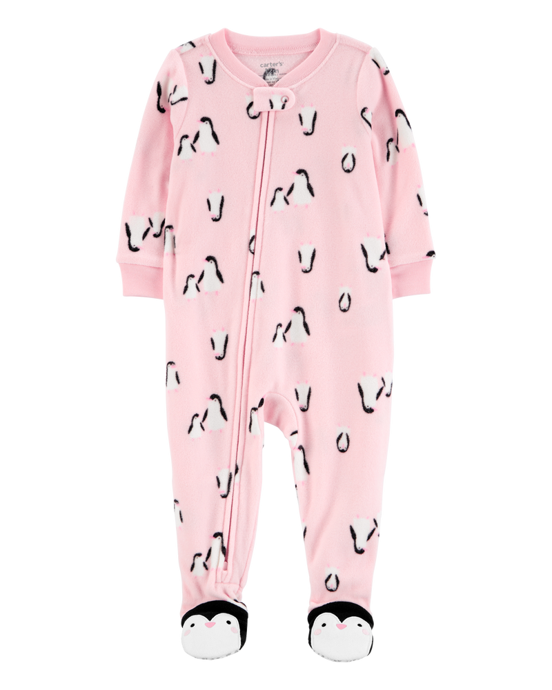 Toddler Girls Toddler 1 Piece Penguin Fleece Footie Pyjamas 5T Carter s
