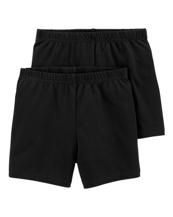 Kid 2-Pack Black Bike Shorts, 