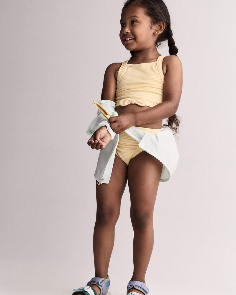 Toddler Girl Bow Tankini - Yellow, image 4 of 7 slides