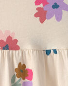 Baby Girl Floral Short-Sleeve Dress - Cream, image 3 of 4 slides
