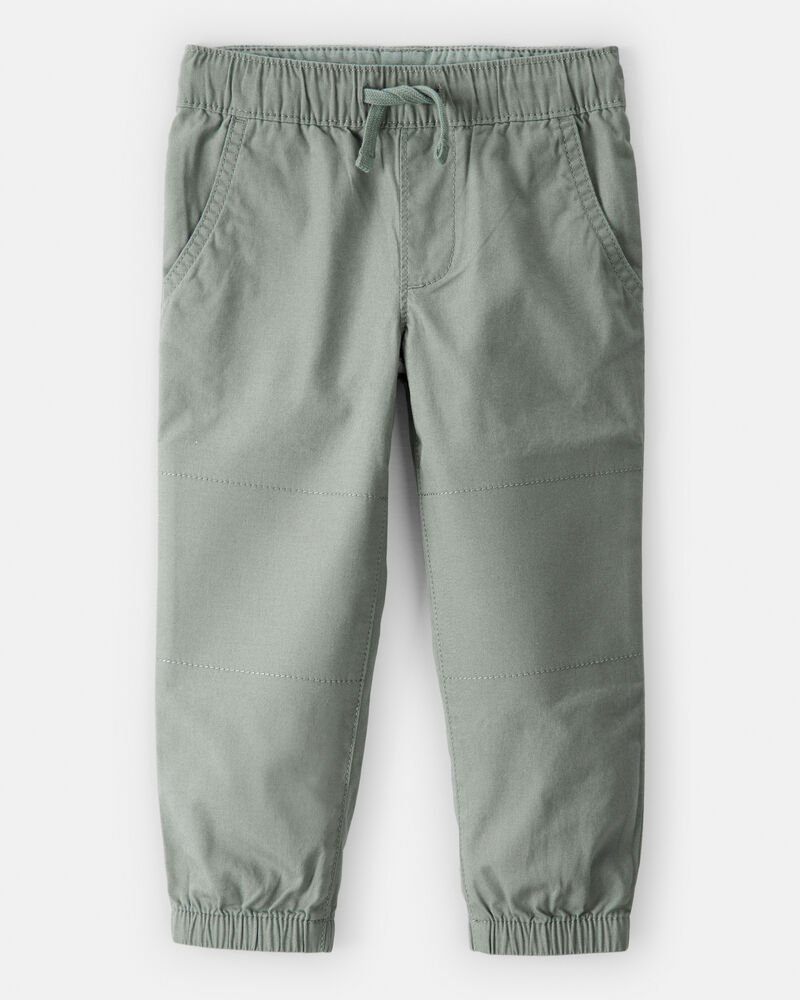 Toddler Boy Cotton Pull-On Fashion Pants - Green, image 1 of 4 slides