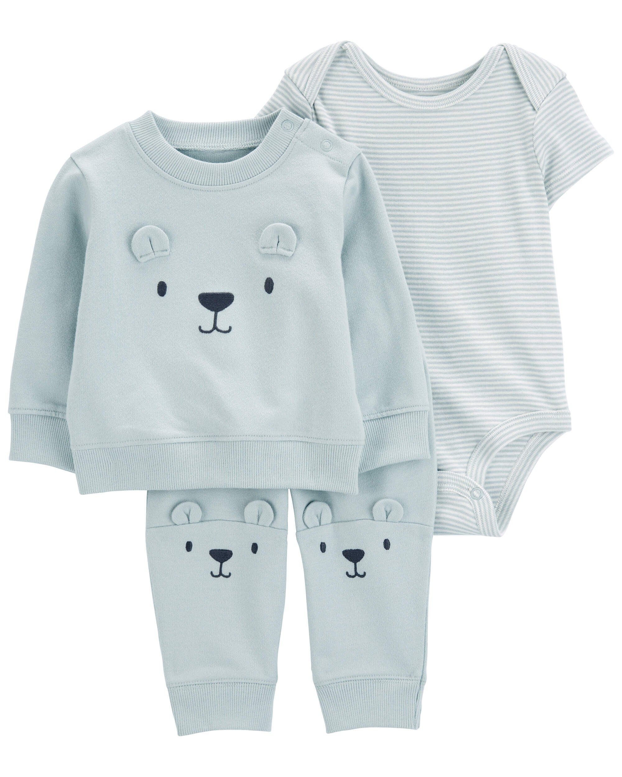 Baby Boys Baby 3 Piece Bear Little Cardigan Set 24M Carter s