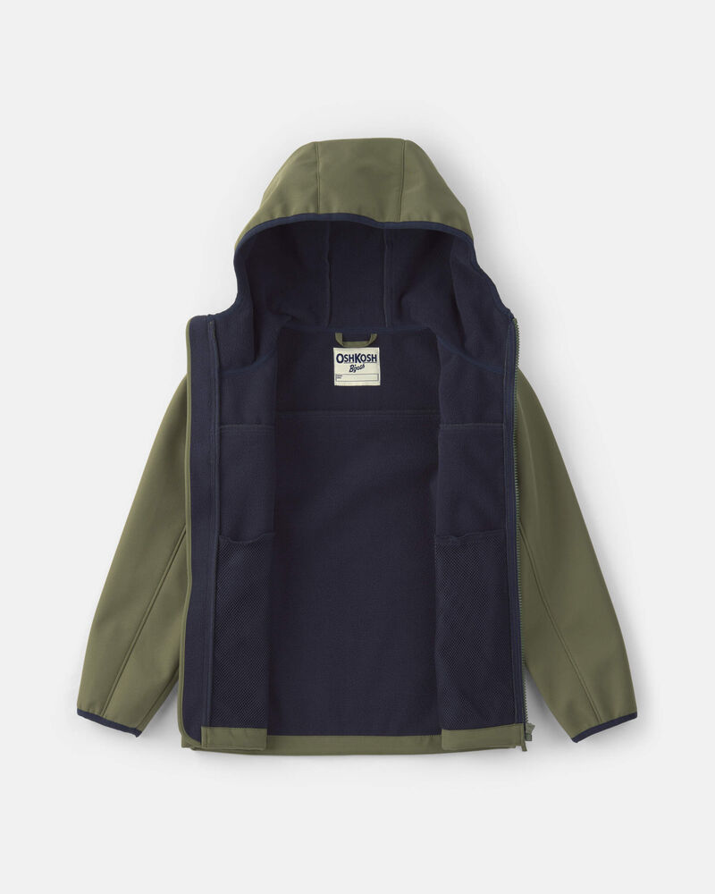 Boys  Quilted Mid Weight Jacket- Green, image 2 of 4 slides