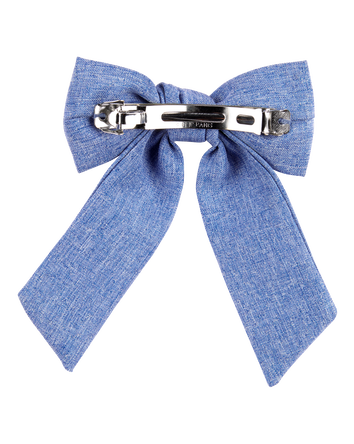 Toddler Chambray Bow Clip, 