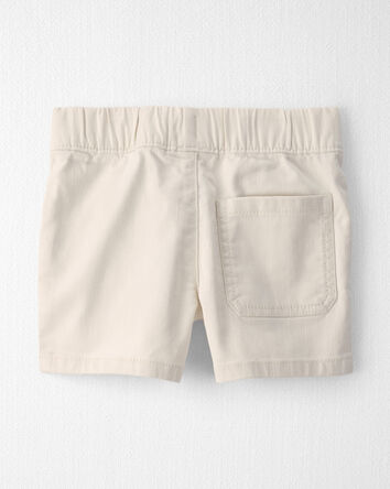 Toddler Boy Organic Cotton Shorts in Cream, 