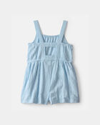 Toddler Girl Textured Romper - Light Blue, image 2 of 4 slides