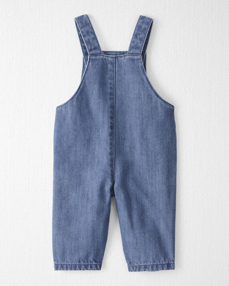Baby Organic Cotton Denim Overalls, image 2 of 5 slides