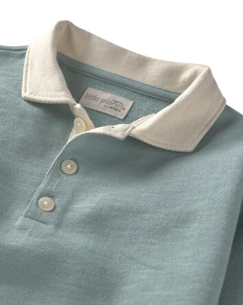 Tout-petit gar&ccedil;on - Polo en jersey bouclette de coton biologique, 