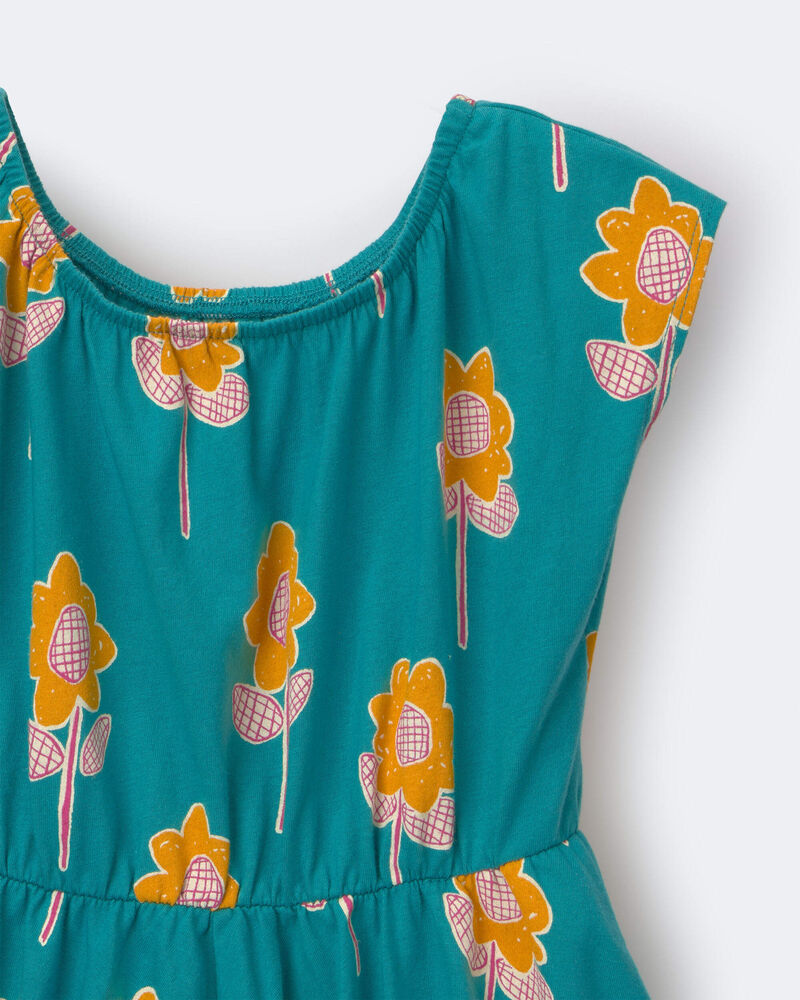 Toddler Girl Avenue Twirl&trade; Dress in Floral Print - Teal, image 5 of 5 slides