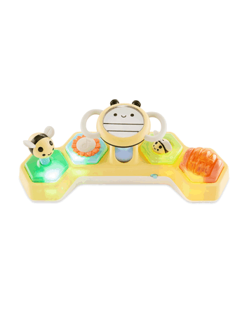 Farmstand See & Bee Steering Wheel & Tummy Time Baby Toy, 