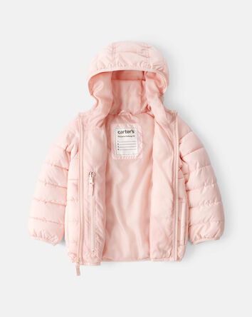 Toute-petit fille - Blouson matelass&eacute; compact mi-&eacute;paisseur - Rose, 