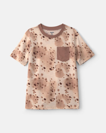 Boys Animal Print T-Shirt - Brown/Cream, 