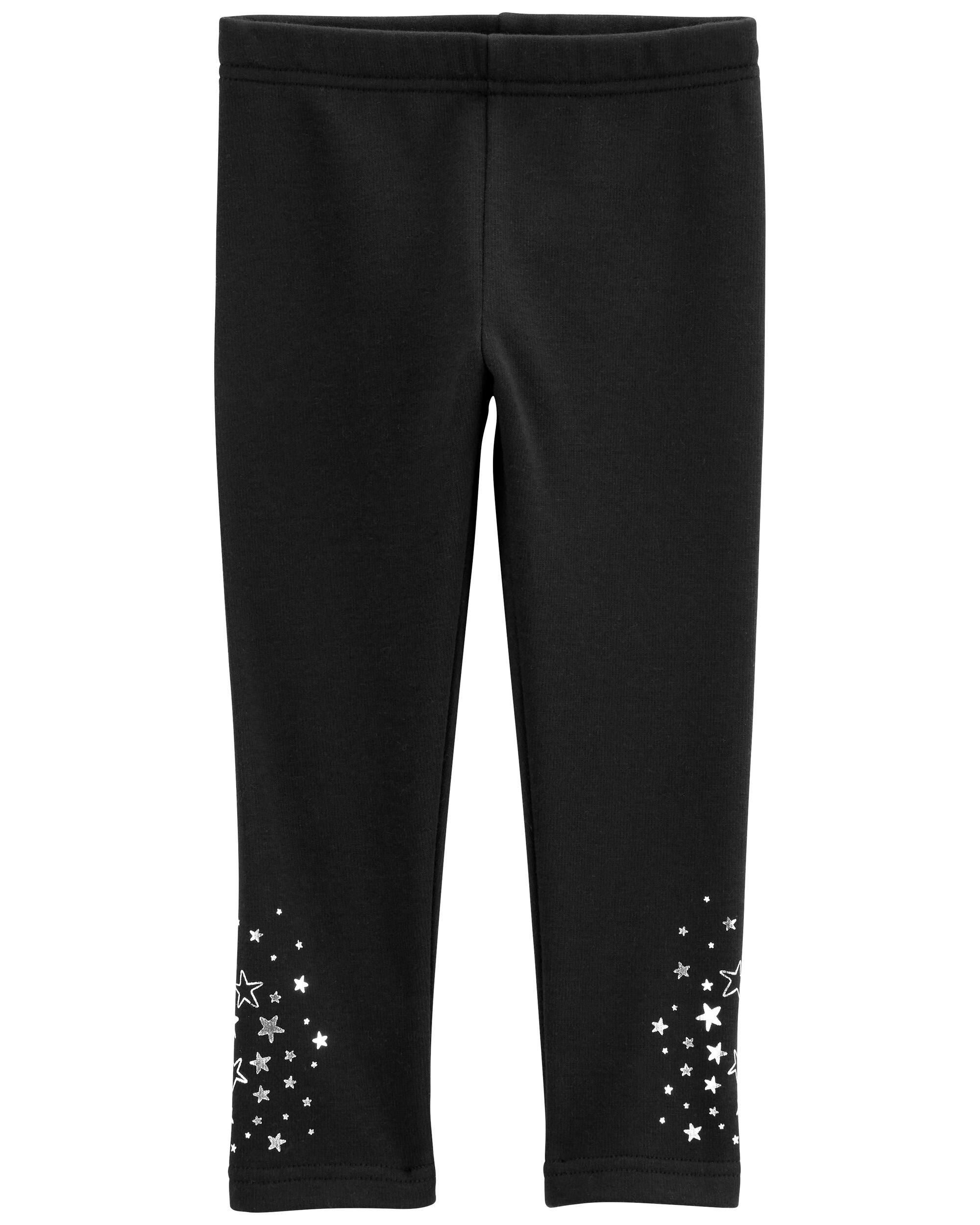 Bebe Legging en molleton douillet a motifs d etoiles