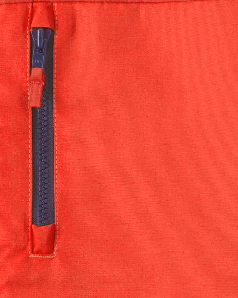 Boys Midweight Fleece Lined Jacket-  Orange/ Red, image 3 of 3 slides
