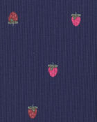 Baby Girl 2-Piece 'Sweet & Kind' Strawberry Long-Sleeve Top & Pant Set - Navy Blue, image 5 of 6 slides