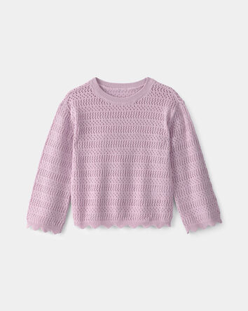 Tout-petit fille - Chandail festonn&eacute; - Mauve, 