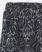Baby Girl 2-Piece Floral Ruffle Top & Short Set - Black/Cream, image 3 of 4 slides