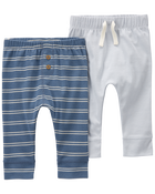 Baby 2-Pack Pull-On Pants, image 1 of 4 slides