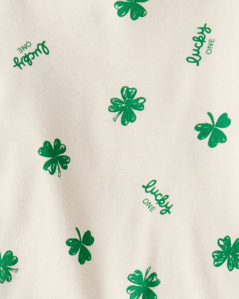Toddler St. Patrick's Day 100% Cotton Snug Fit 2-Piece Pyjamas - Ivory, image 2 of 3 slides