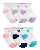 Tout-petit 6 paires de chaussettes mi-mollet, image 1 sur 2 diapositives