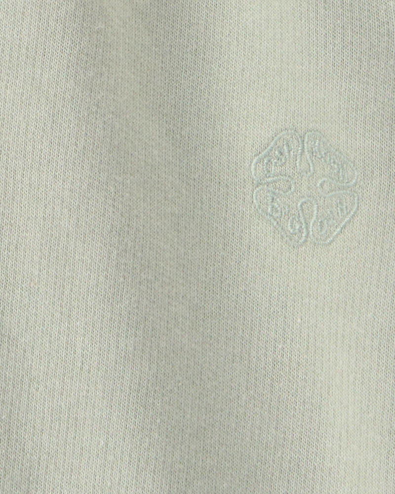 B&eacute;b&eacute; fille - Pantalon en jersey bouclette &agrave; cordon de serrage - Vert, image 3 sur 3 diapositives