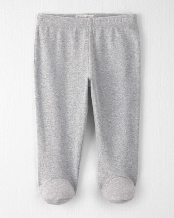 Baby Boy Organic Cotton Rib Footed Pants, 