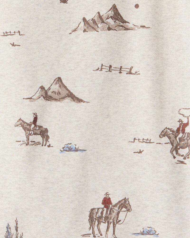 Kid Organic Cotton Pyjamas in Western Rodeo Print, image 3 of 4 slides