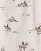 Kid Organic Cotton Pyjamas in Western Rodeo Print, image 3 of 4 slides