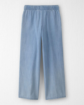 Girls Organic Cotton Chambray Pants, 