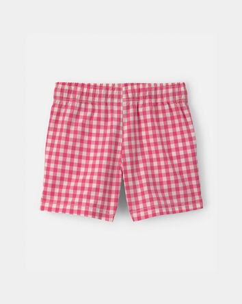Tout-petit gar&ccedil;on - Short en popeline &agrave; carreaux - Rouge, 