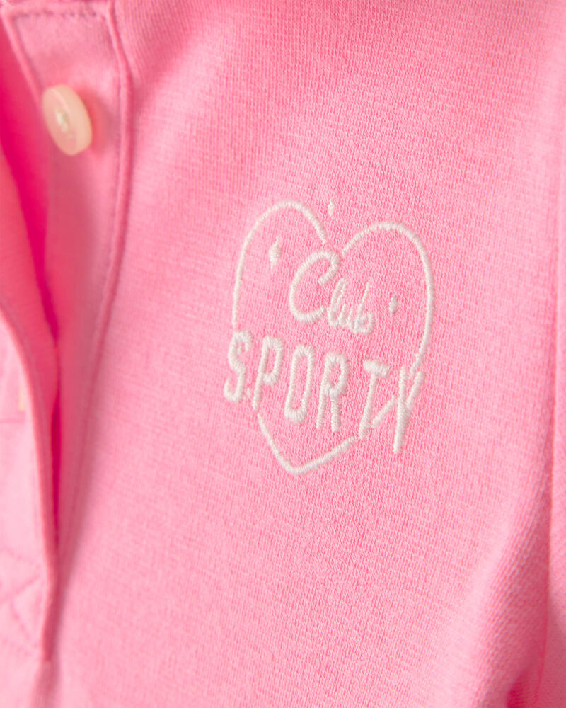 Baby Girl Pleated Tennis Dress - Pink, image 3 of 5 slides