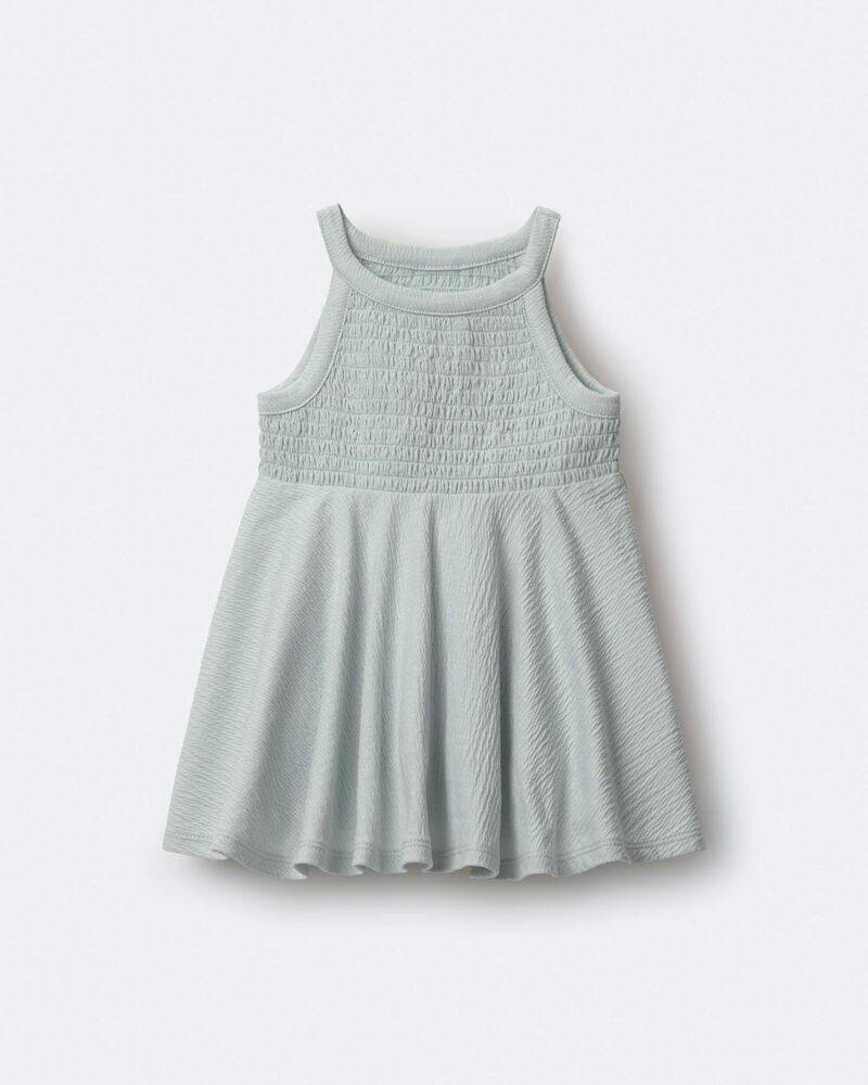 Toddler Girl Smocked Peplum Top - Light Blue, image 2 of 5 slides