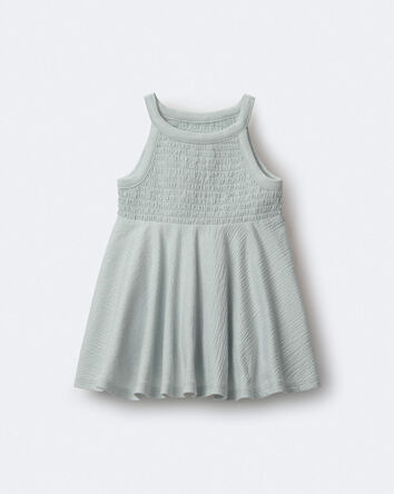 Tout-petit fille - Haut p&eacute;plum &agrave; smocks - Bleu clair, 