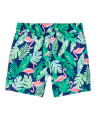 Kid 2-Piece Tropical Rashguard & Swim Trunk Set, image 5 of 6 slides