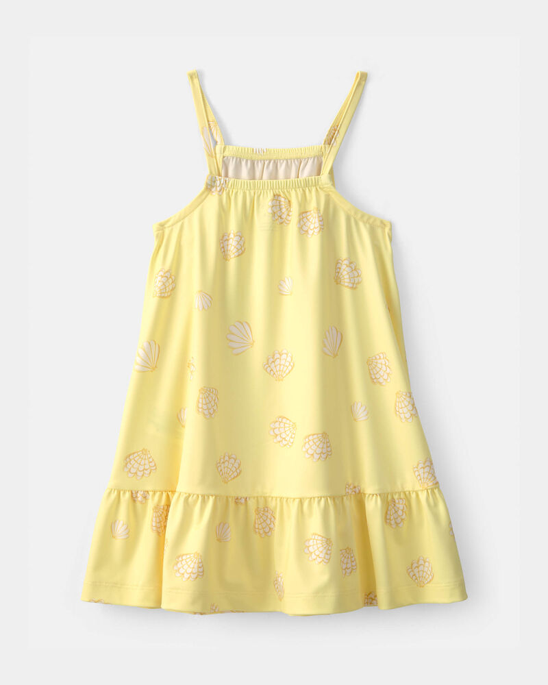 Toddler Girl Shell Swim Dress - Yellow, image 2 of 4 slides