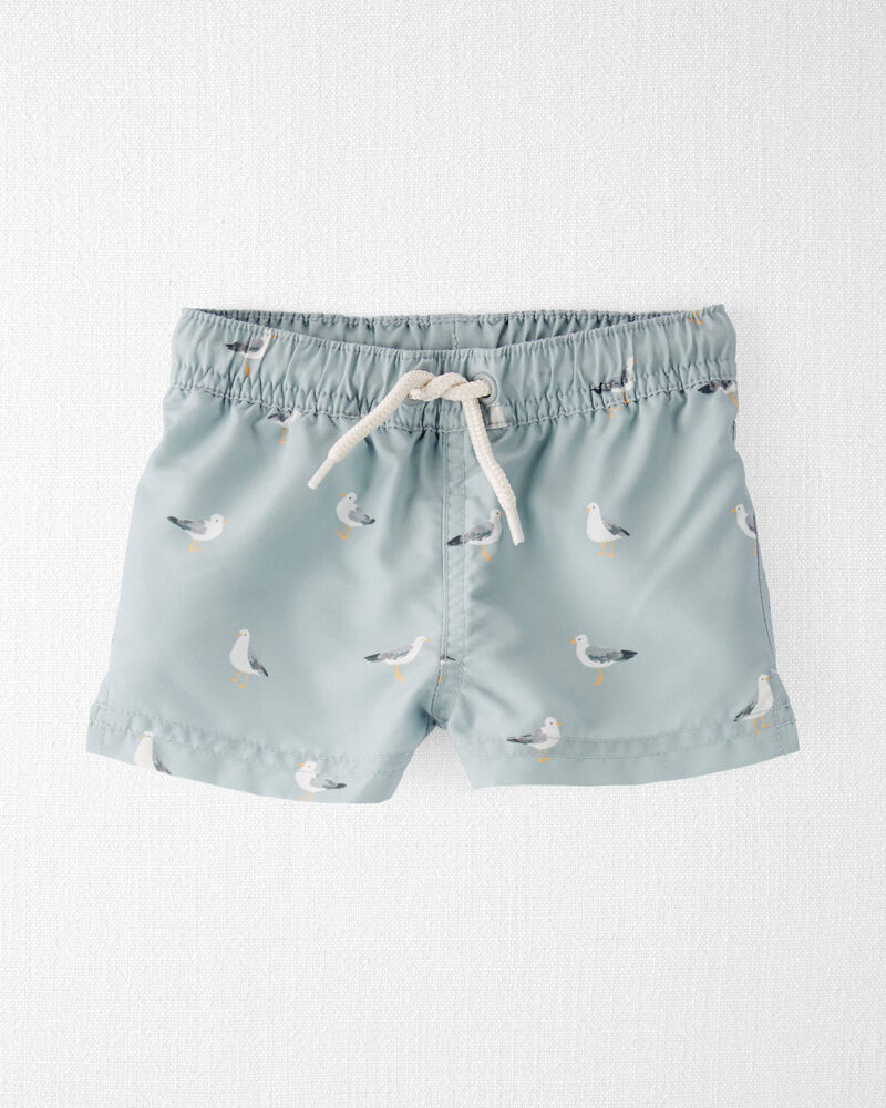 Baby Boy Recycled Seagull-Print Swim Trunks, image 1 of 4 slides
