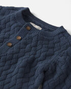 Baby Organic Cotton Sweater Knit Jumpsuit, image 3 of 5 slides