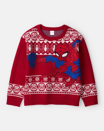 Boys &copy;Marvel Spider-Man Long-Sleeve Sweater - Red, 