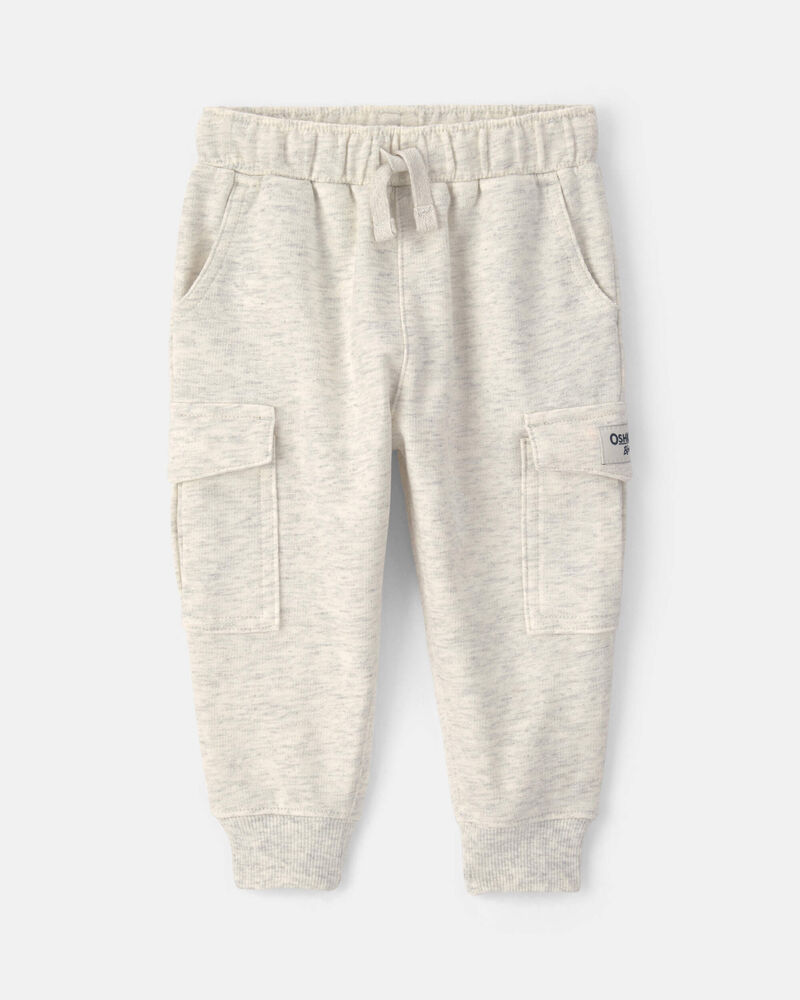 Baby Boy French Terry Cargo Knit Joggers - Grey, image 1 of 5 slides