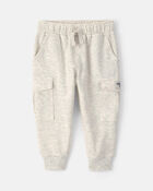 Baby Boy French Terry Cargo Knit Joggers - Grey, image 1 of 5 slides
