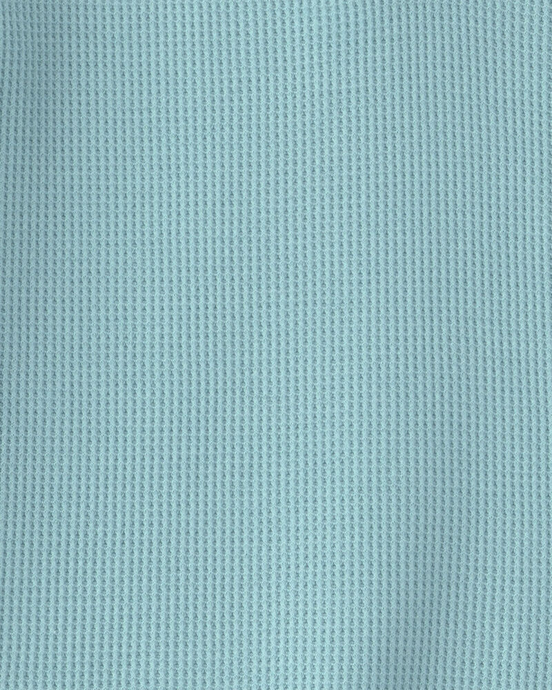 Boys Thermal Long-Sleeve Henley T-Shirt - Blue, image 2 of 3 slides