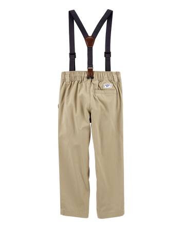 Toddler Boy The Favourite: Khaki Suspenders, 