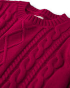 Boys Organic Cotton Cable Knit Sweater, image 3 of 4 slides