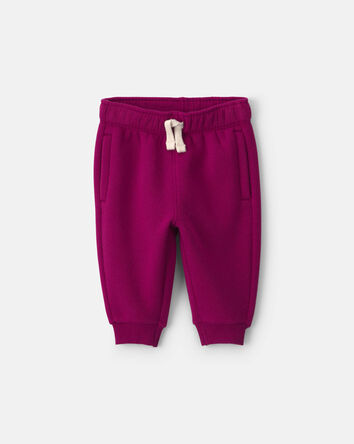 Baby Girl Fleece Pants - Maroon, 