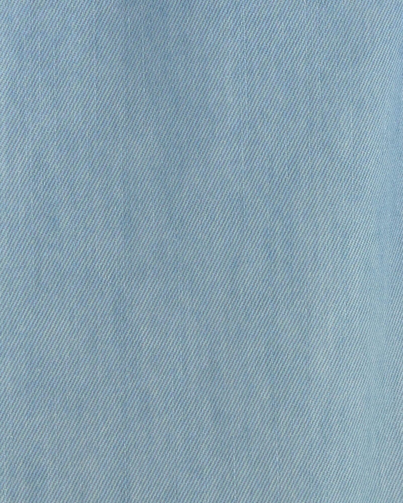 Tout-petit fille - Combinaison en denim &agrave; manches courtes - D&eacute;lav&eacute; clair, image 3 sur 3 diapositives