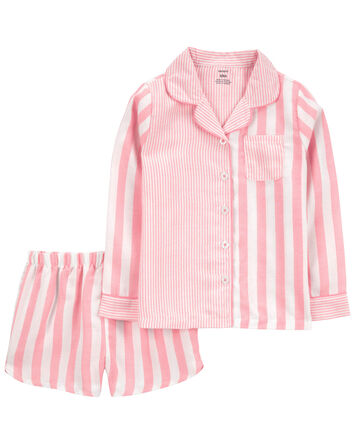 2-Piece Striped Coat-Style Pyjamas, 