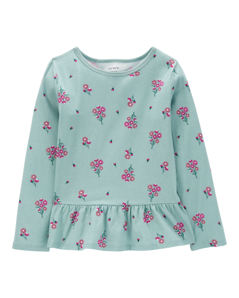 Kid Floral Peplum Top, image 1 of 3 slides