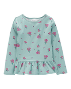 Kid Floral Peplum Top, image 1 of 3 slides